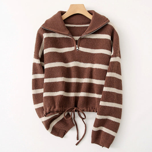 SOIREE CINCH ZIP-UP SWEATER