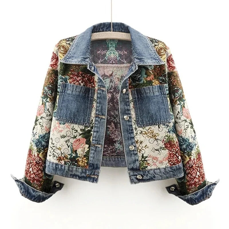 Heritage Floral Denim Jacket by Ava St. Clair™