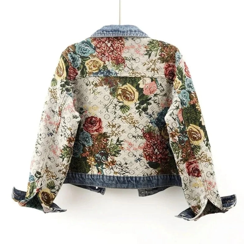 Heritage Floral Denim Jacket by Ava St. Clair™