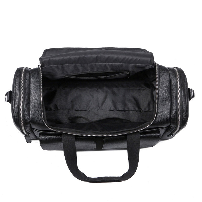 Milano-Calou Spacious Leather Duffle Bag