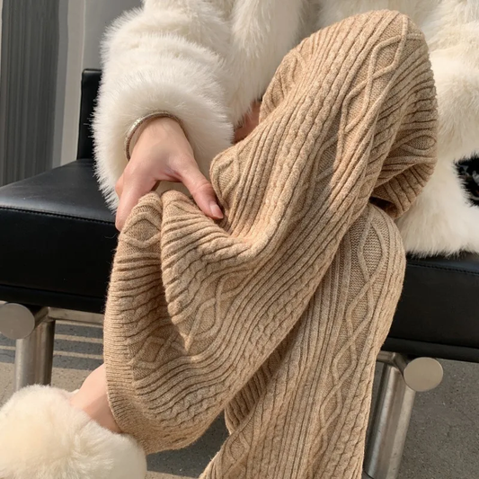 VELOURA CASHMERE KNITTED SWEATPANTS