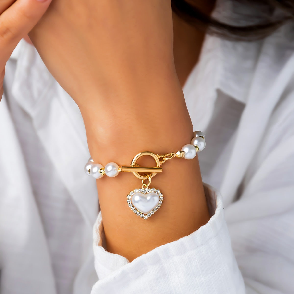 Olivia Freshwater Pearl Charm Bracelet