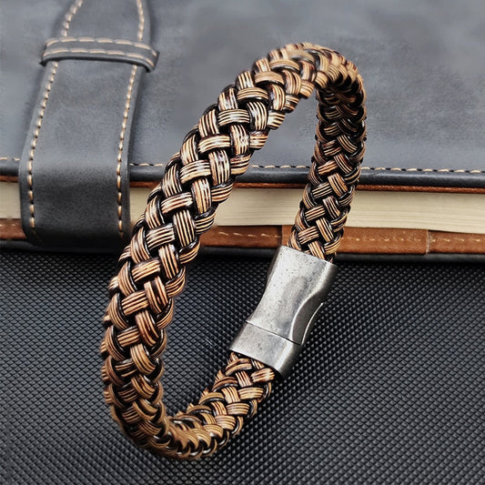 Theodore Vintage Leather Bracelet