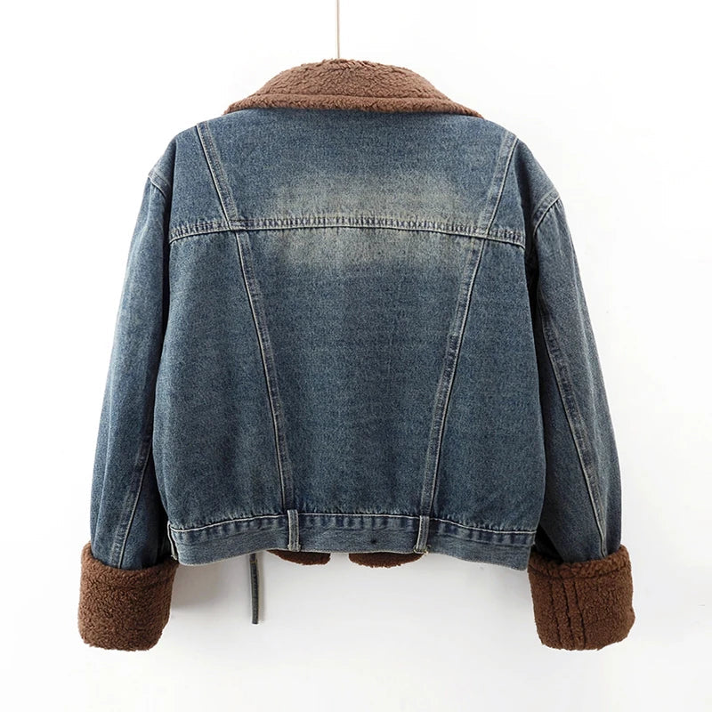 ARANTIQUE SHERPA EDGE DENIM JACKET BY LILIAN-THOURAM™