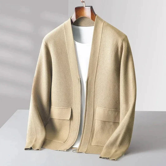 VICTOR-DOÎR PREMIUM VIRGIN WOOL CARDIGAN