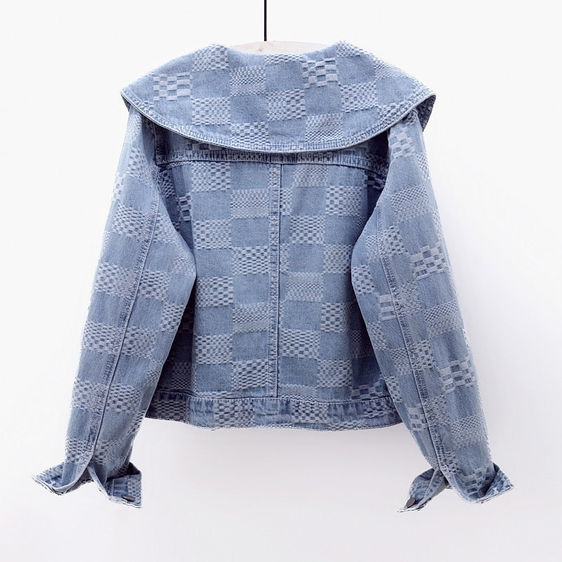 L'ARANTIQUE BIG COLLAR DENIM JACKET