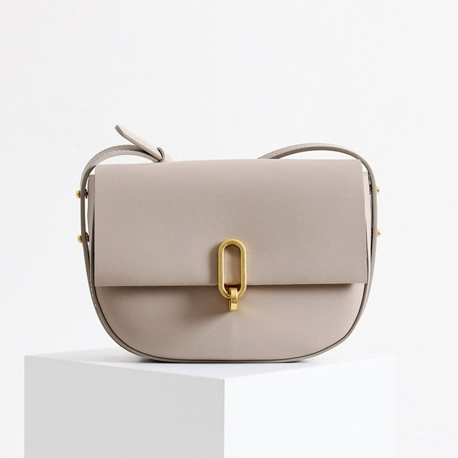 Calienne Classic Leather Saddle Bag