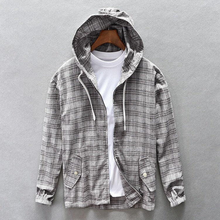 VALENTINO HOODED 100% LINEN JACKET