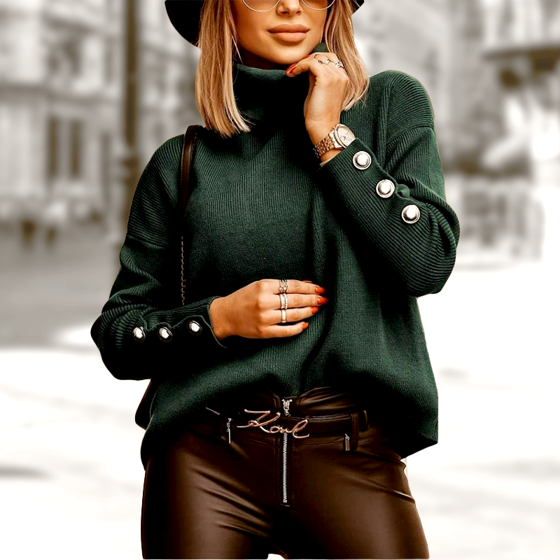 Margaux Intricate Turtleneck Sweater