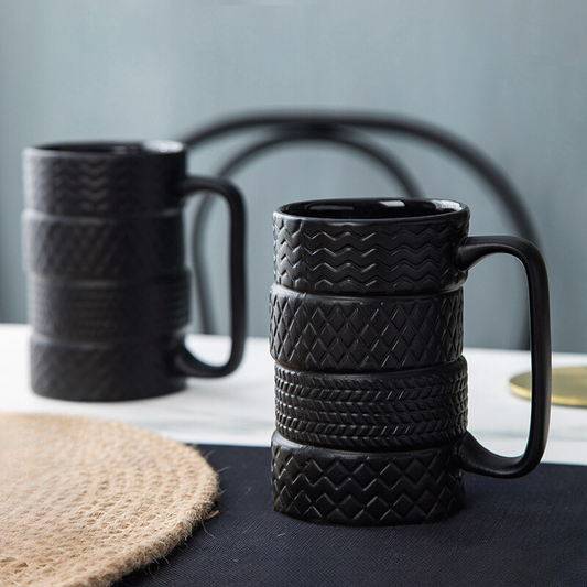 Treadzoid™ Premium Tire-Shaped Coffee Mug