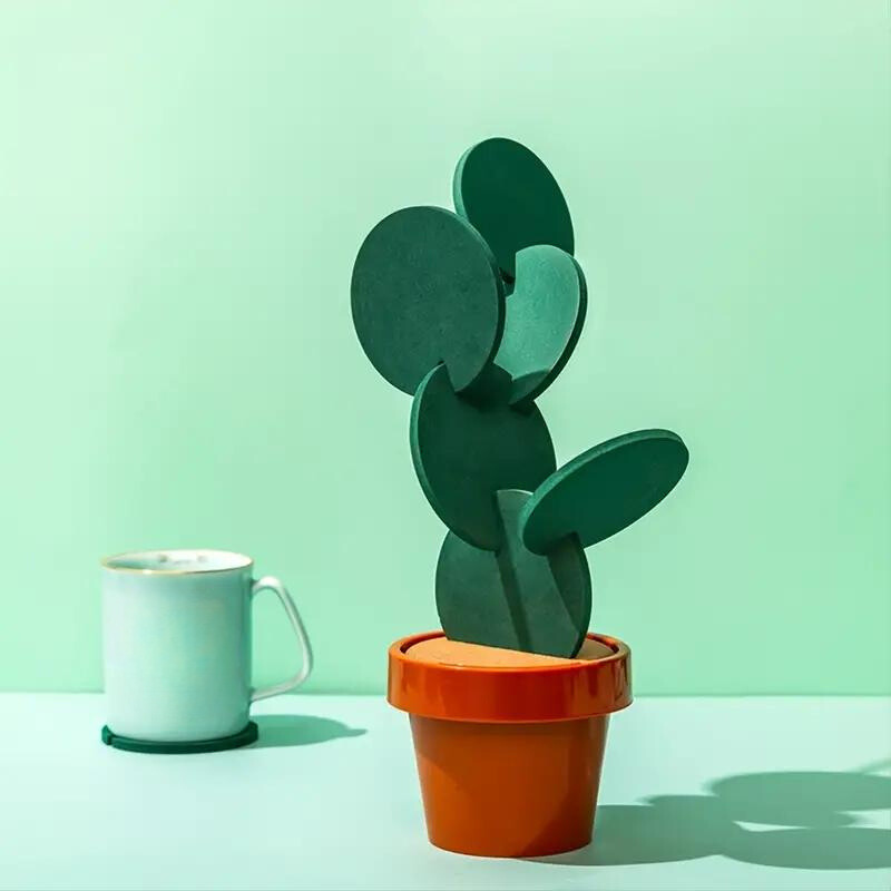 Wyatt Sleek Cactus Non-Slip Coaster