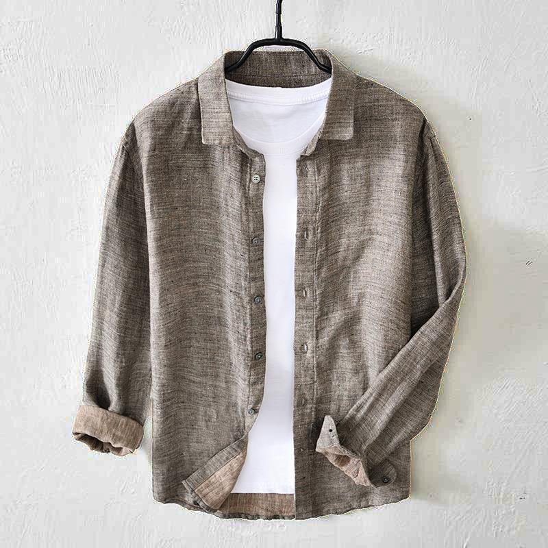 LUCIANNO VINTAGE 100% LINEN SHIRT