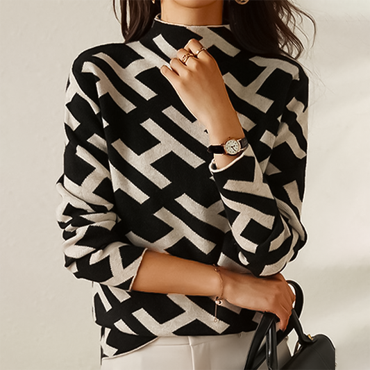 TIMELESS COUTURE MONOGRAM KNIT TURTLENECK