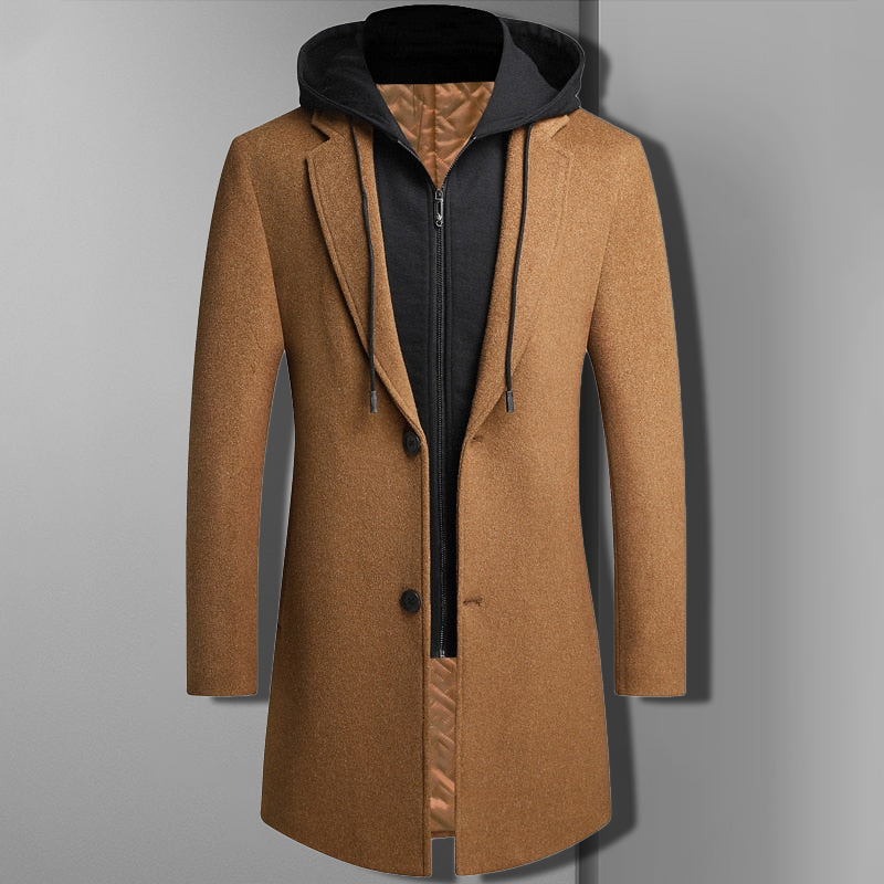 Samuel Sleek Wool Blend Overcoat