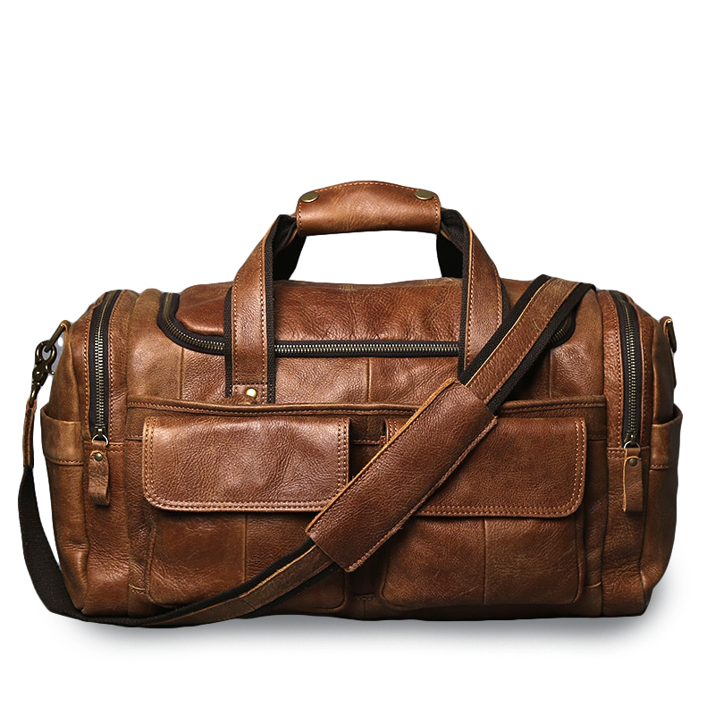 Russel-Etrou Vintage Leather Duffle Bag