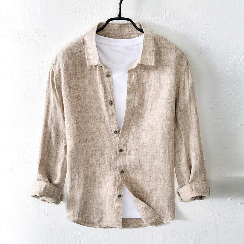 LUCIANNO VINTAGE 100% LINEN SHIRT