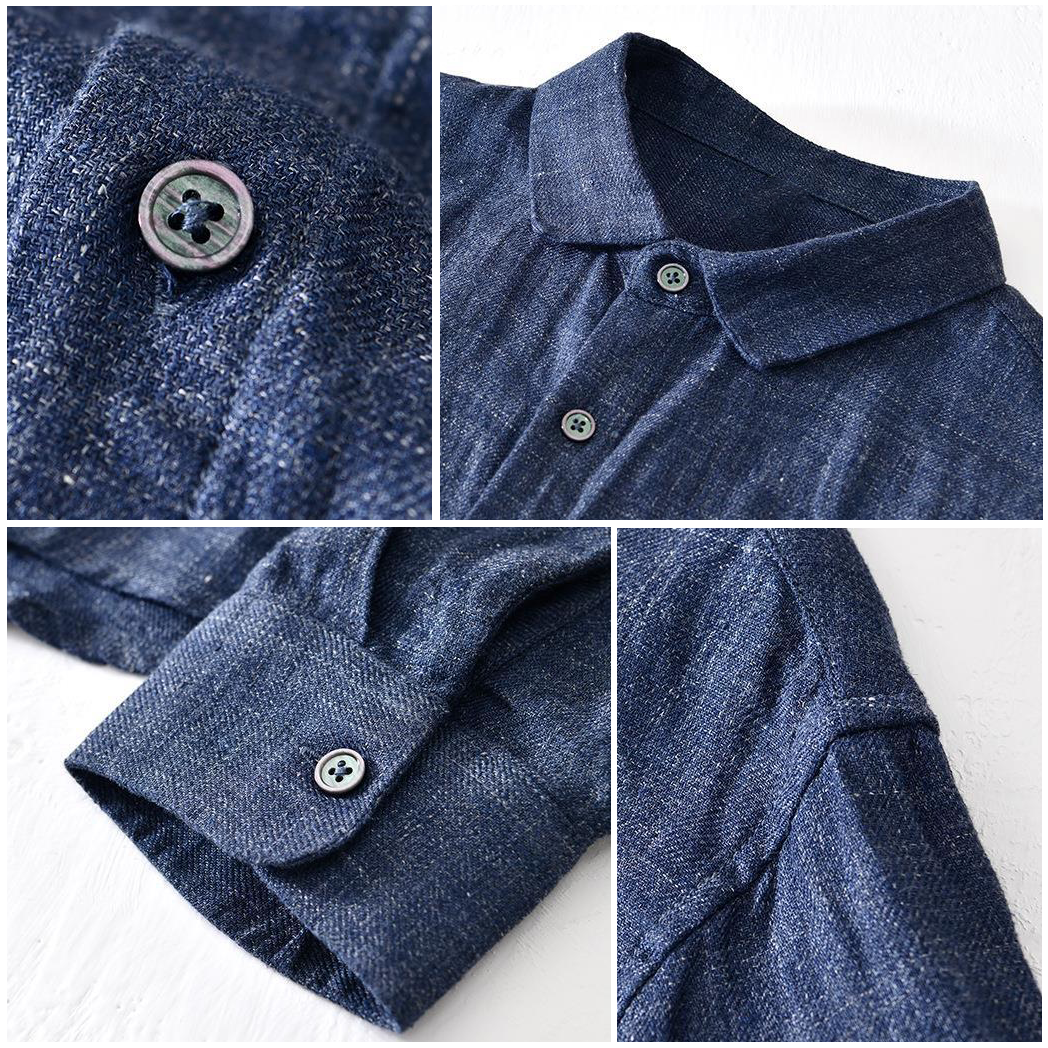 LUCIANNO VINTAGE 100% LINEN SHIRT