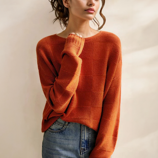 TIMELESS COUTURE PATCHWORK SWEATER