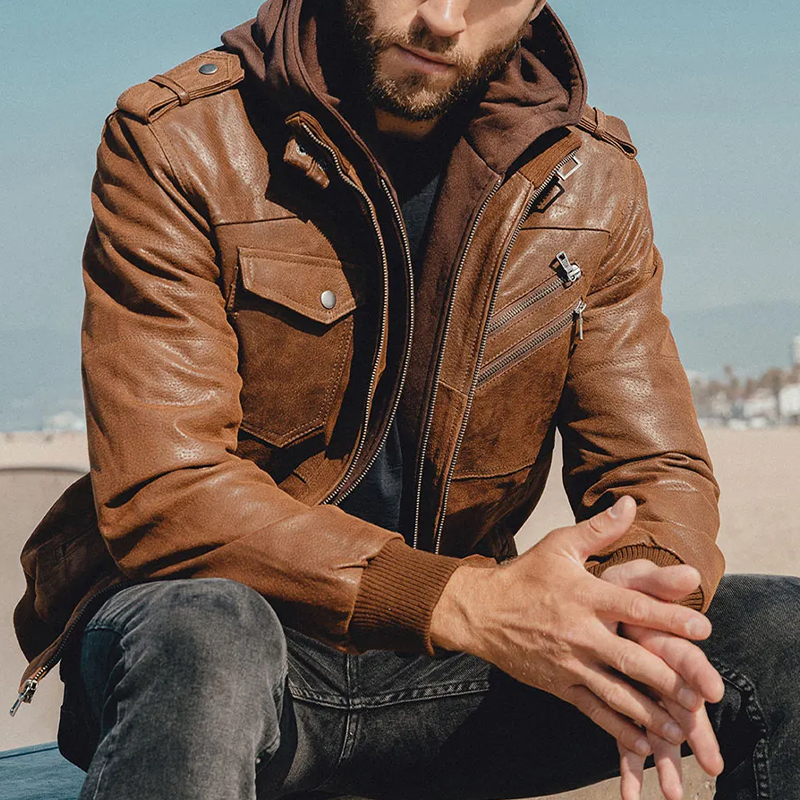 SEBASTIEN DUAL-CORE LEATHER JACKET