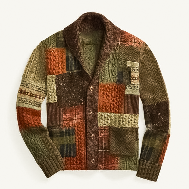 RENÉ MARTIN VINTAGE PATCHWORK CARDIGAN