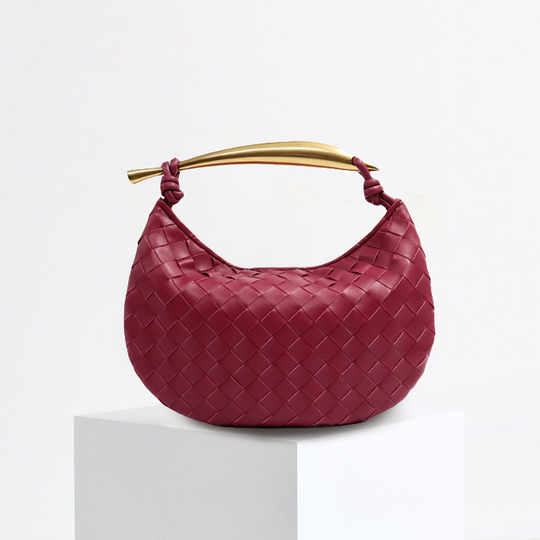 Janveni Intricate Leather Handle Bag