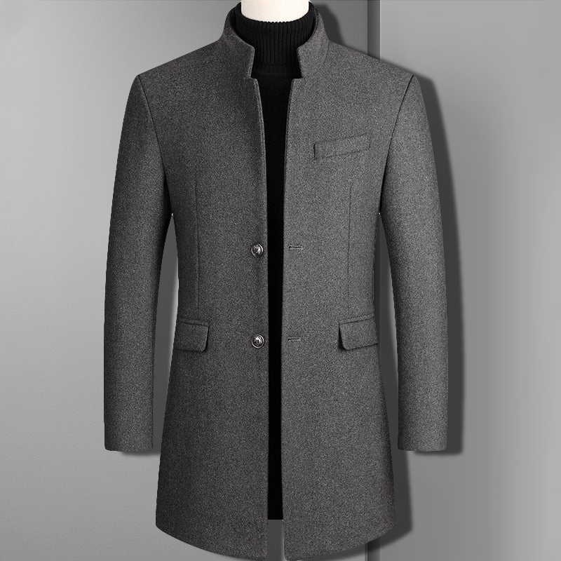 Damien Noble Wool Blend Overcoat