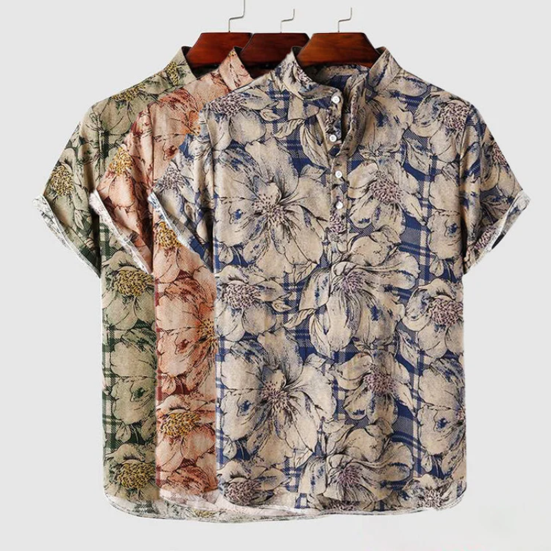 Milano-Calou Floral Linen Shirt