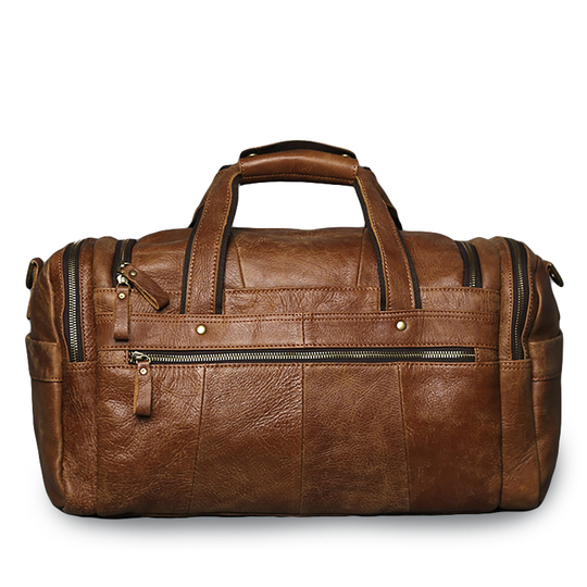 Russel-Etrou Vintage Leather Duffle Bag