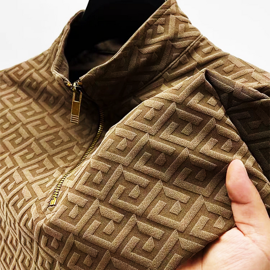 ADRIANNO CASHMERE KNIT QUARTER ZIP