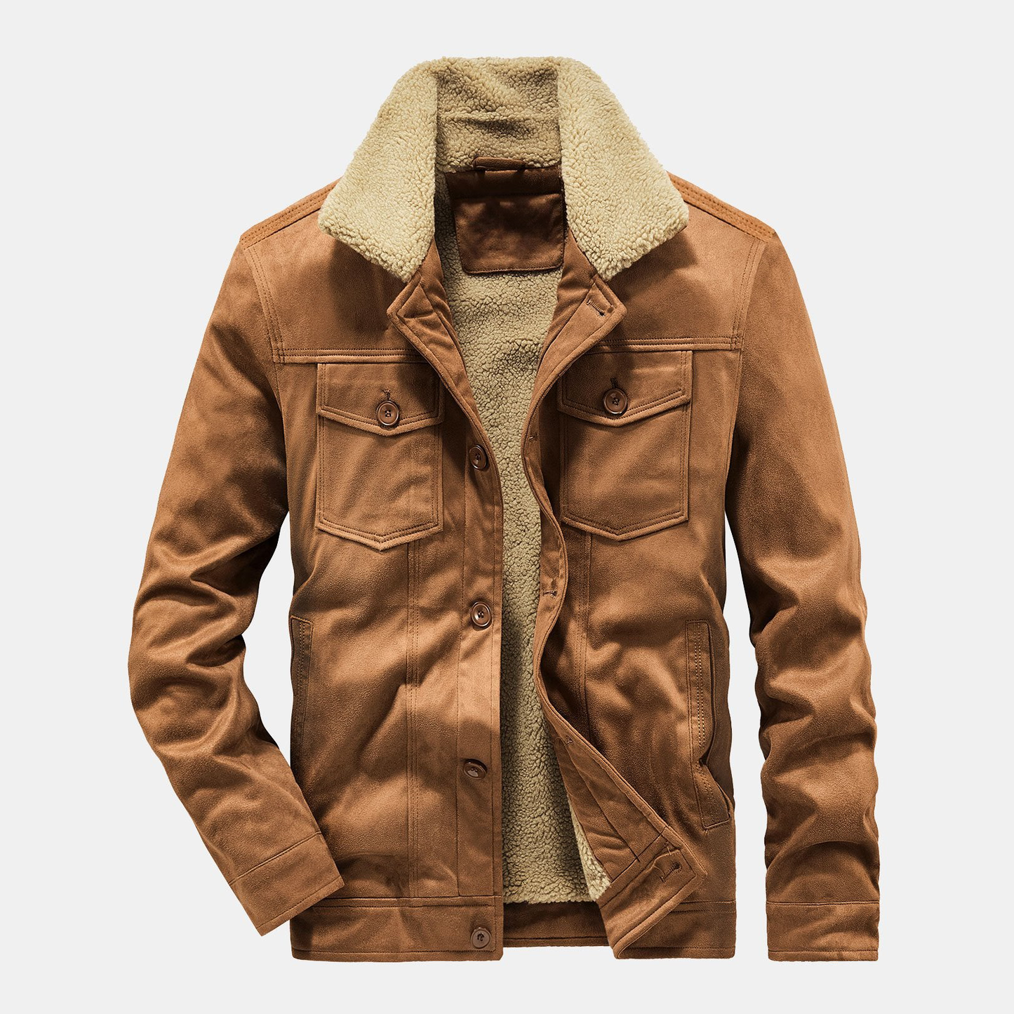VICEROY FLEECE-LINED SUEDE JACKET
