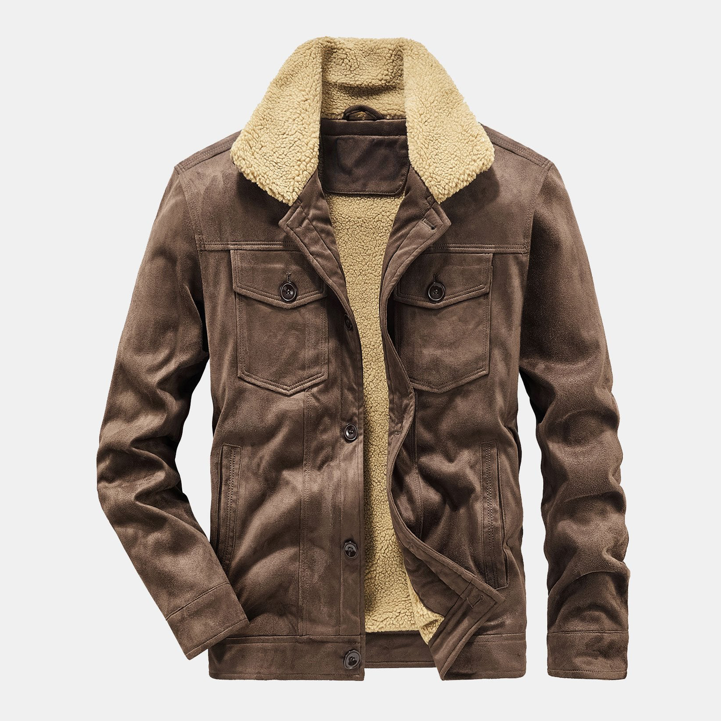 VICEROY FLEECE-LINED SUEDE JACKET
