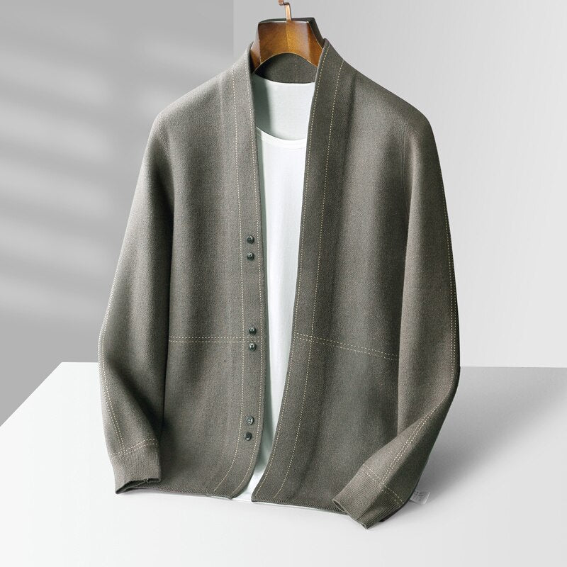 KENT DEVOÎR CLASSIC JACQUARD KNIT CARDIGAN