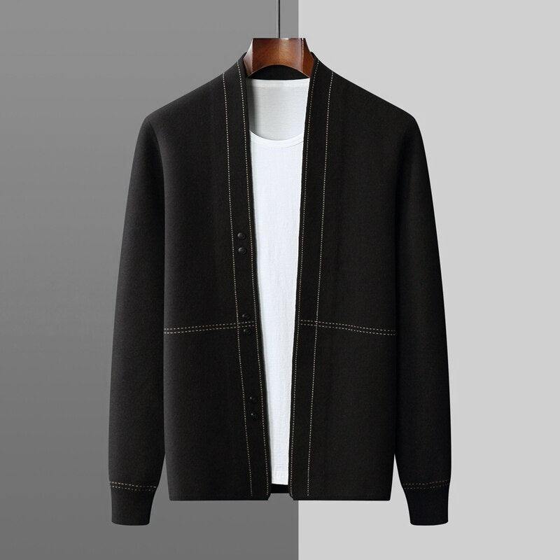 KENT DEVOÎR CLASSIC JACQUARD KNIT CARDIGAN