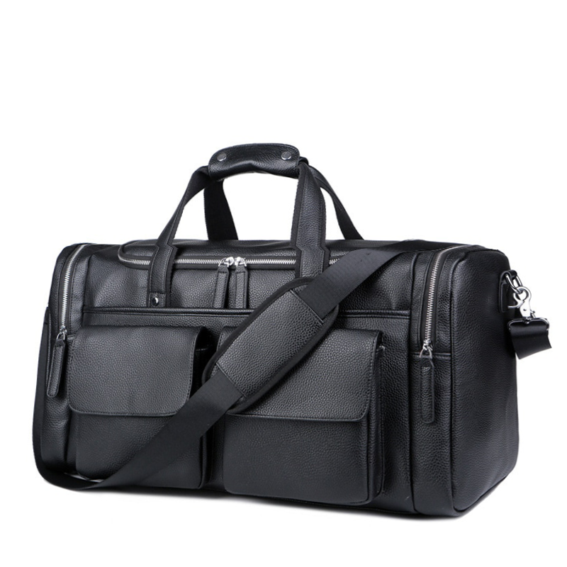 Milano-Calou Spacious Leather Duffle Bag