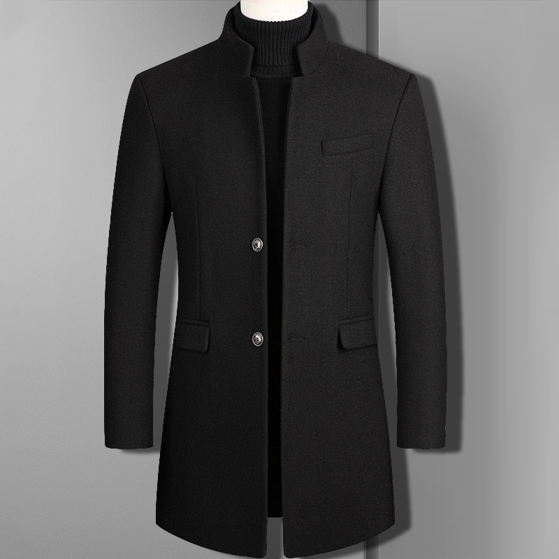 Damien Noble Wool Blend Overcoat