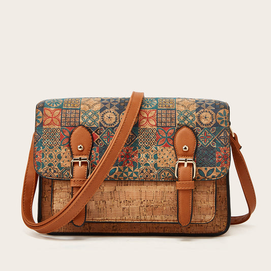 Vintage Vignette Cork Handbag