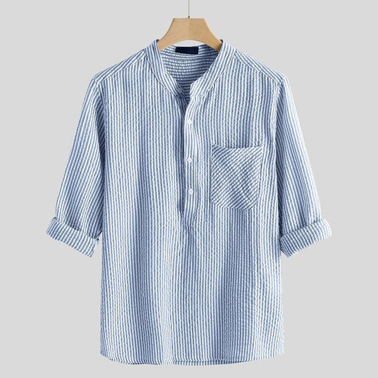 Seaside Serenade Stripe Stand Shirt
